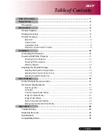 Предварительный просмотр 1 страницы Acer PD-113P User Manual