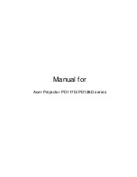 Предварительный просмотр 1 страницы Acer PD117D Series Manual