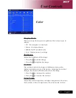 Preview for 19 page of Acer PD723 User Manual