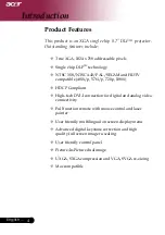 Preview for 4 page of Acer PD725P Manual