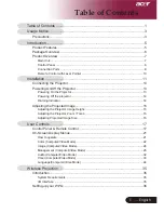 Preview for 3 page of Acer PD726 Series Manual