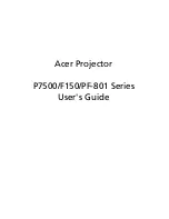 Предварительный просмотр 1 страницы Acer PF-801 Series User Manual