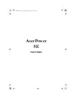 Предварительный просмотр 1 страницы Acer Power Series Desktop PC SE User Manual