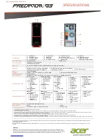 Preview for 2 page of Acer Predator G3-605 Specifications