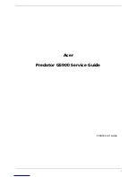 Предварительный просмотр 1 страницы Acer PREDATOR G5900 Service Manual