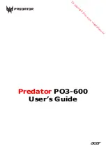 Предварительный просмотр 1 страницы Acer PREDATOR ORION 3000 600 I9100 User Manual