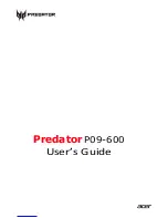 Preview for 1 page of Acer Predator P09-600 User Manual