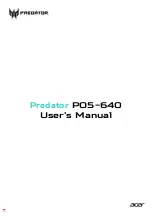 Acer Predator PO5-640 User Manual preview