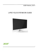 Предварительный просмотр 1 страницы Acer R271 Lifecycle Extension Manual