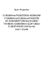 Preview for 1 page of Acer S1383WHne User Manual