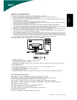 Предварительный просмотр 1 страницы Acer S182HL Quick Setup Manual