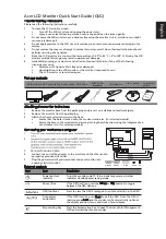 Preview for 1 page of Acer S243HL - Bmii Widescreen Slim WLED Display Quick Start Manual