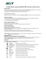 Acer SD-9080 Product Manual preview