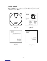 Предварительный просмотр 3 страницы Acer SP100 User Manual