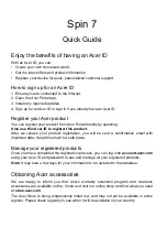 Preview for 1 page of Acer Spin 7 Quick Manual