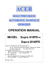 Acer Supra 818PD Operation Manual preview