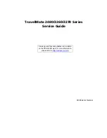 Предварительный просмотр 1 страницы Acer TravelMate 2480 Series Service Manual