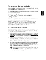 Preview for 57 page of Acer TravelMate 5100 (Portuguese) Manual Do Utilizador