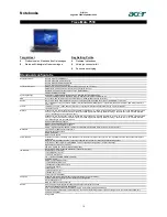 Preview for 10 page of Acer TravelMate Timeline 8371 Specifications