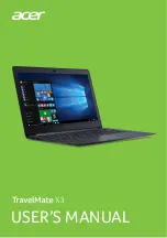 Preview for 1 page of Acer TravelMate X3 User Manual