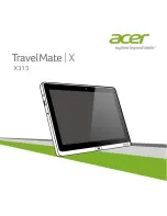 Preview for 1 page of Acer TravelMate X313 User Manual