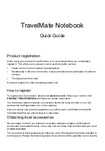 Предварительный просмотр 3 страницы Acer TravelMate Quick Manual