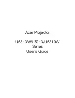 Предварительный просмотр 1 страницы Acer U5213 Series User Manual