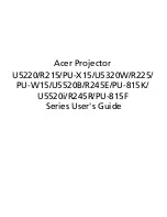 Acer U5220 Series User Manual предпросмотр