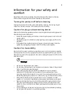 Preview for 3 page of Acer U5530 User Manual