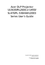 Предварительный просмотр 1 страницы Acer UL5630 Series User Manual