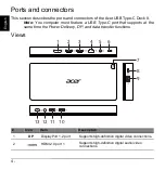 Предварительный просмотр 4 страницы Acer USB Type-C Dock II User Manual