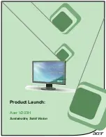 Acer V203H Brochure & Specs предпросмотр