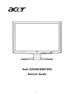 Предварительный просмотр 1 страницы Acer V233HZ Service Manual