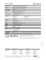 Preview for 2 page of Acer Veriton 6800 Specifications