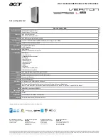 Preview for 2 page of Acer Veriton L460 Series Specifications