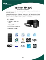 Preview for 1 page of Acer Veriton M480G Specifications