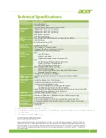 Preview for 2 page of Acer Veriton X4610G Specifications