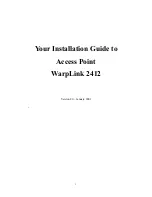 Preview for 1 page of Acer WarpLink 2412 Installation Manual