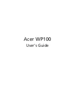 Preview for 1 page of Acer WP100 User Manual