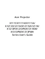 Acer X1111 Series User Manual preview