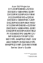 Preview for 1 page of Acer X1123HP User Manual