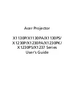 Предварительный просмотр 1 страницы Acer X1130P Series User Manual