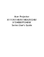 Preview for 1 page of Acer X1140 User Manual