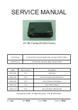 Preview for 1 page of Acer X1160 Serie Service Manual