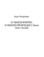 Acer X1160 Serie User Manual preview