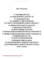 Предварительный просмотр 1 страницы Acer X1183A User Manual