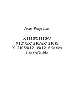 Acer X1210 Series User Manual предпросмотр