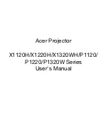 Preview for 1 page of Acer X1220 User Manual