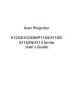 Acer X1263N Series User Manual предпросмотр