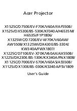 Preview for 1 page of Acer X1525C User Manual